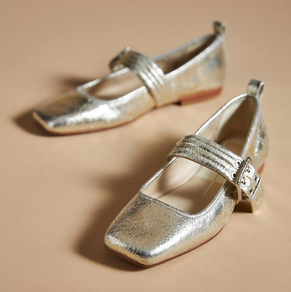 Anthropologie Shoes - NWOB Anthropologie Dolce Vita Arora Buckled Mary Jane Square Toe Ballet Flats 12